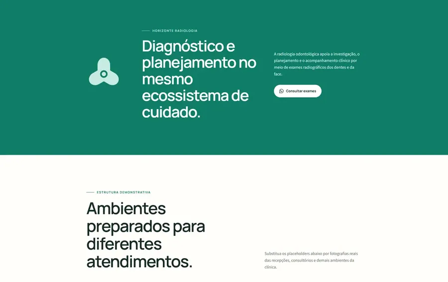 Clínica Horizonte: Radiologia dentro de casa