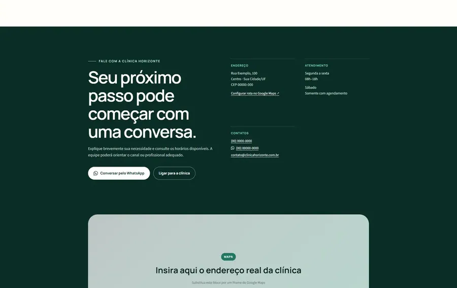 Clínica Horizonte: Último passo sem atrito