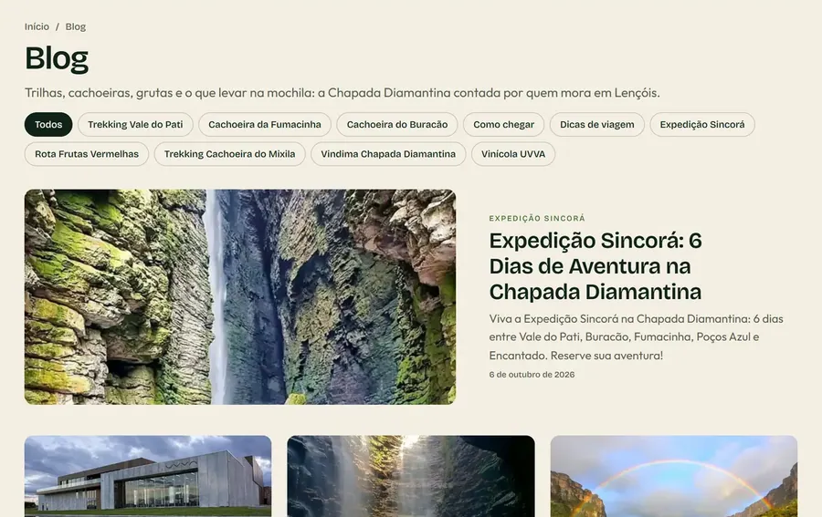 Discover Chapada: O blog responde antes da pergunta