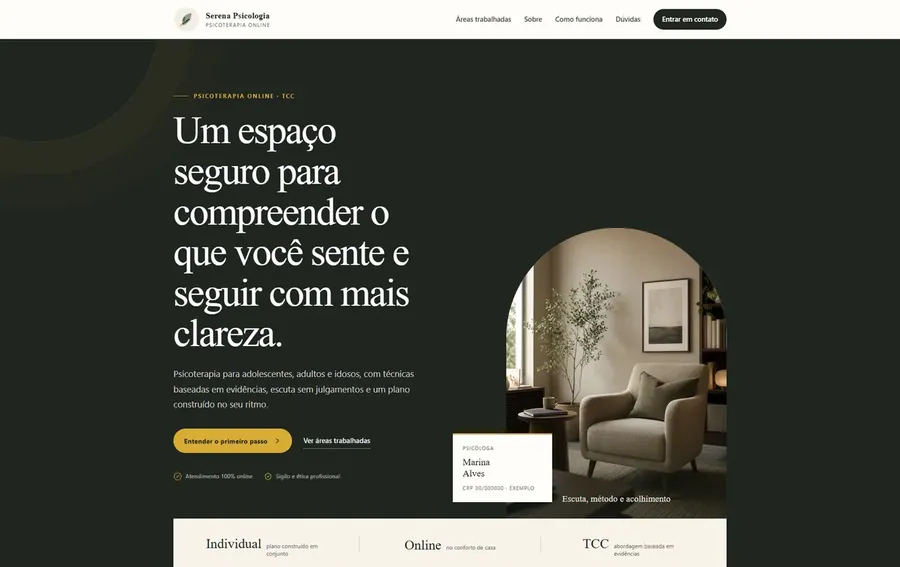 Serena Psicologia: Abertura sem jargão